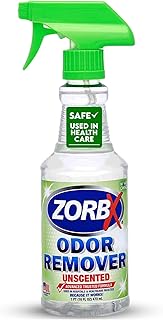 ZORBX Unscented Odor Eliminator for Strong Odor 16 Fl Oz - Used in Hospitals & Healthcare Facilities - Advanced Trusted Formula, Fast-Acting Odor Remover Spray for Dog, Cat, House & Carpet