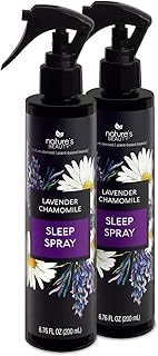 Nature's Beauty Lavender Chamomile Sleep Spray Multi-Pack - Sleep Well + Relax with Premium Grade Room + Pillow Spray, Made w/Coconut, Jojoba + Moringa Seed Oils, 6.76 fl oz (2 Pack)