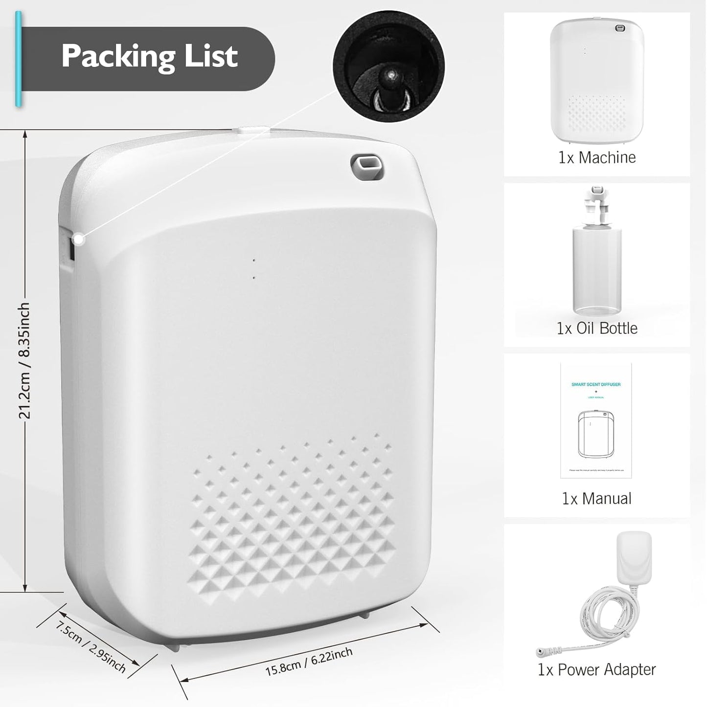 Scent Air Machine for Home, Yofuly Smart Hotel Collection Diffuser with Cold Air Technology, 400Ml Waterless Electric Oil Diffusers for Large Room, Spa, Office, 1500 Sq. Ft Coverage
