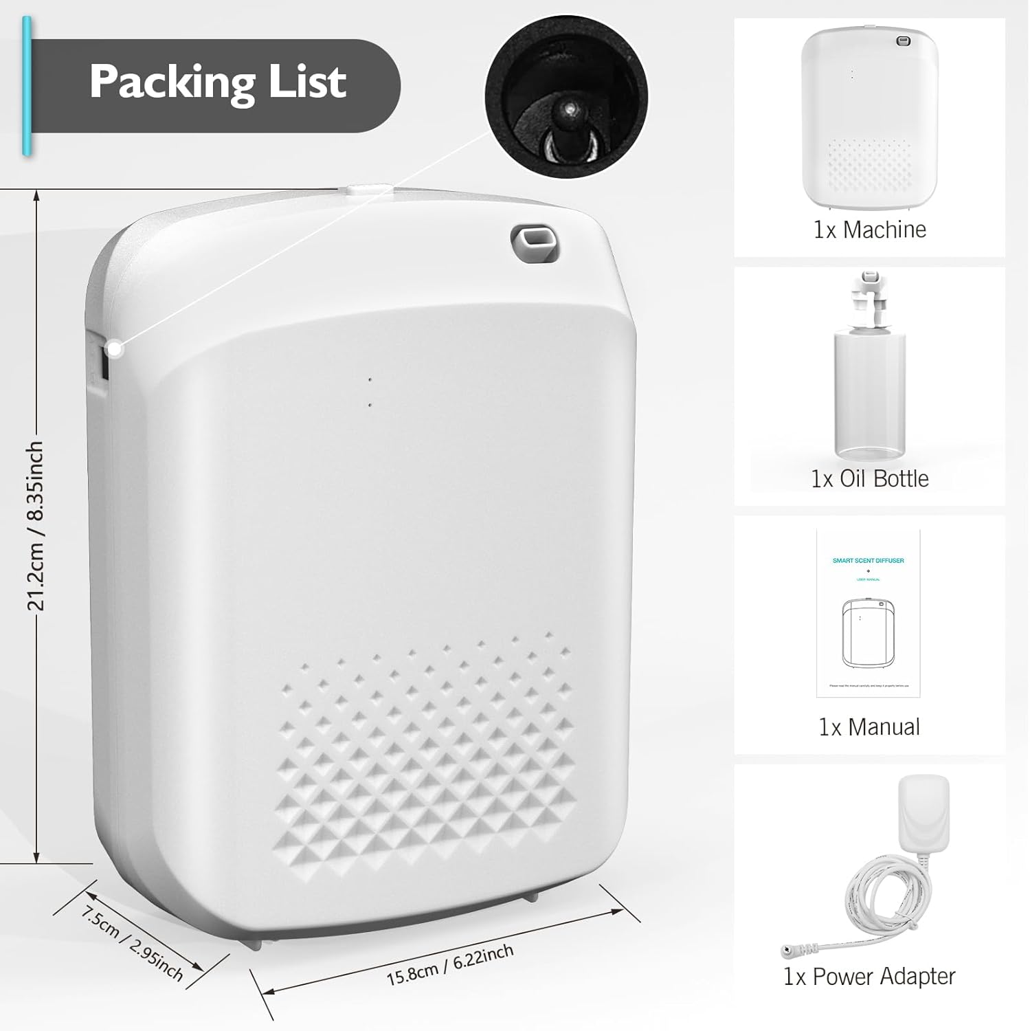 Scent Air Machine for Home, Yofuly Smart Hotel Collection Diffuser with Cold Air Technology, 400Ml Waterless Electric Oil Diffusers for Large Room, Spa, Office, 1500 Sq. Ft Coverage