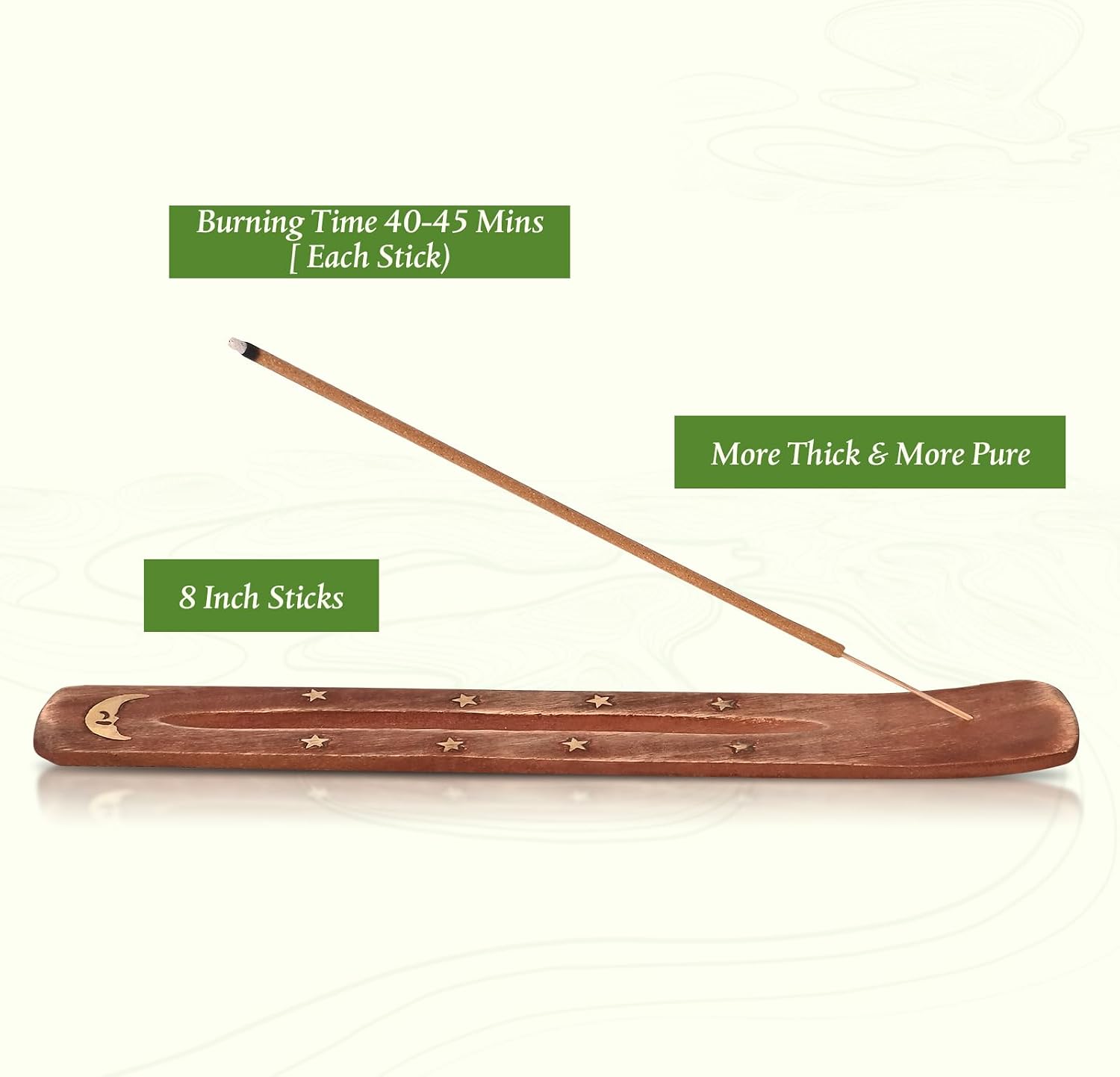 Jasmine Incense Sticks - Natural Incense for Relaxation, Meditation and Creating a Serene Atmosphere,(100 Sticks & 1 Burner Holder)