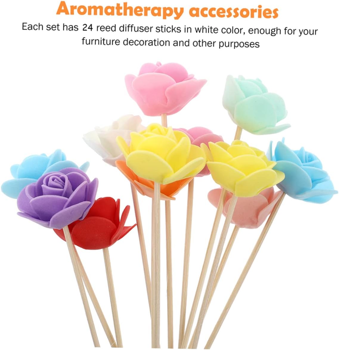 24pcs Rattan Scented Diffusers Natural Home Fragrance Accessory Decor Oil Scented Diffuser