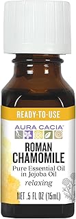 Aura Cacia Roman Chamomile in Jojoba Oil, 100% Pure Therapeutic Grade, 15ml