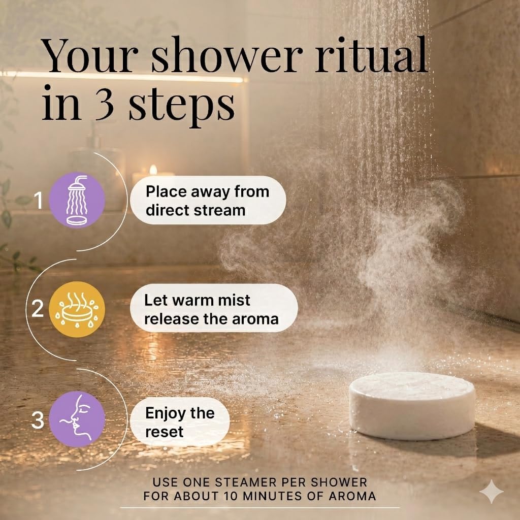 Shower Steamers Aromatherapy – Essential Oil Shower Tablets for Women | Two scents. One ritual. Shower bombs, lavender & stress relief aromatherapy – shower tabs, spa scents, gifts for women & men.