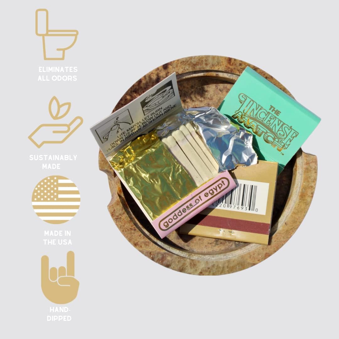10 Pack Incense Matches: Variety Pack - Eliminates Bathroom Odors While A Adding Pleasant Aroma - 30 Light per Matchbook, 300 Lights per Purchase - Stocking Stuffer - Unique Gift Idea