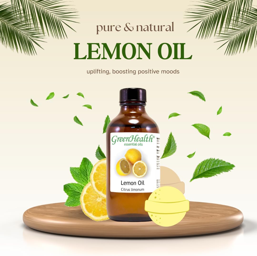 4 oz Lemon Essential Oil (100% Pure & Uncut) - GreenHealth
