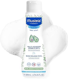 Mustela Baby Multi-Sensory Bubble Bath with Natural Avocado – Biodegradable Formula - 6.76 oz. – Packaging may vary
