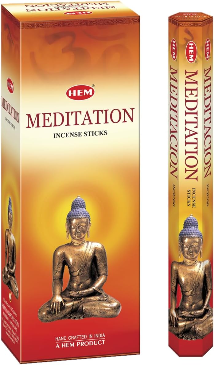 HEM Meditation Incense Sticks - Pack of 6 - 120 count - 301g