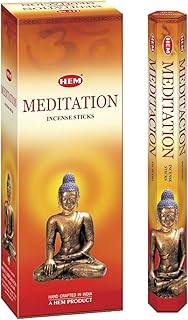 HEM Meditation Incense Sticks - Pack of 6 - 120 count - 301g