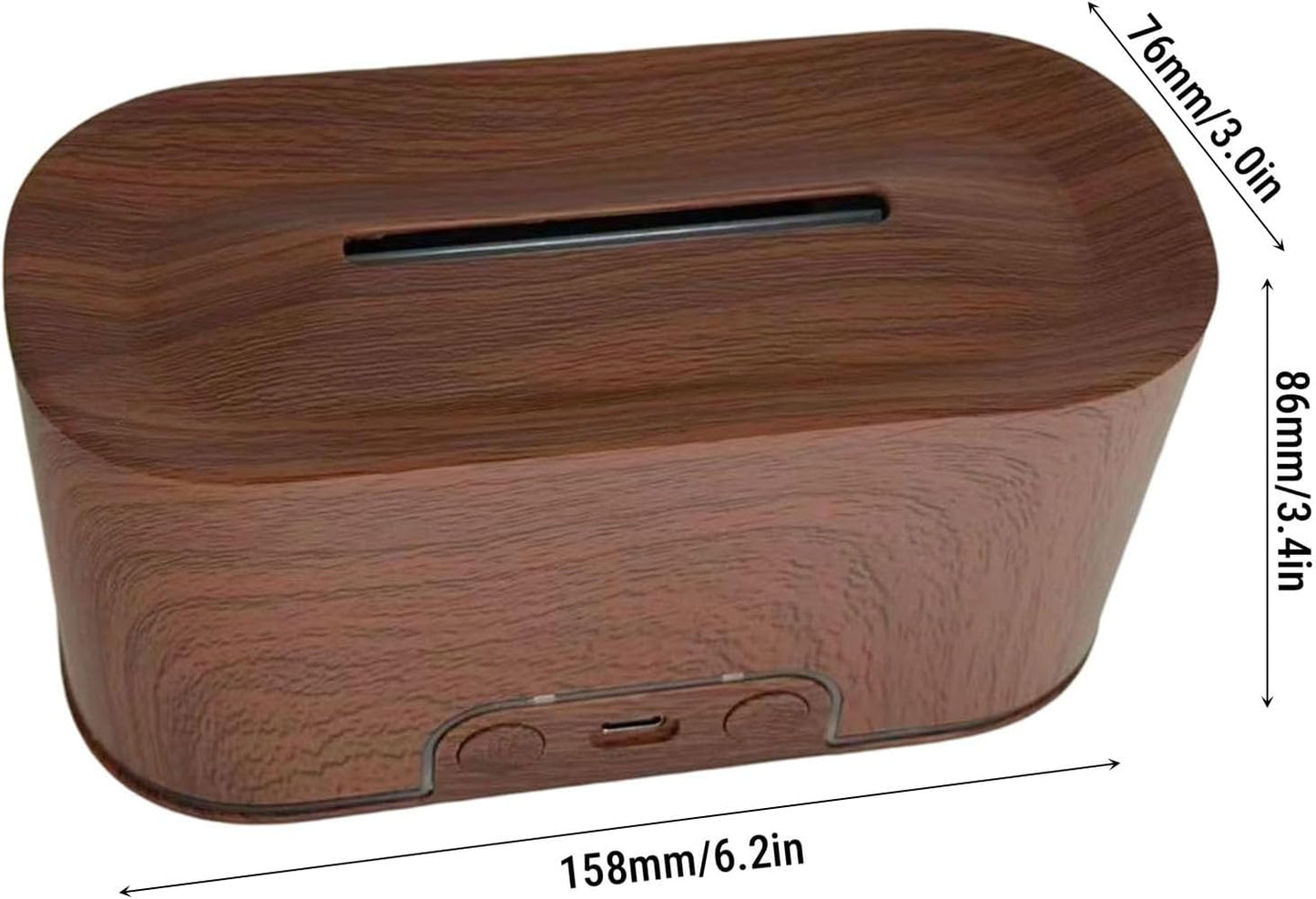 Luqeeg Essential Oil Diffuser, 220ml Aromatherapy Diffuser with 7 Color Changing Lights and Effect, Ultrasonic Humidifier for Home Office Bedroom (Dark Wood Grain)