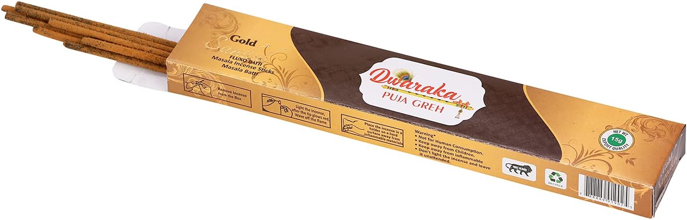 Dwaraka - Incense Sticks - Sandalwood, 100 Incense Sticks, All Natural, Chemical Free