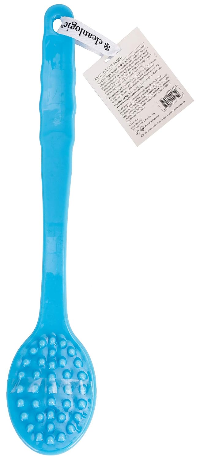 Clean Logic Bristle Bath Brush, Pink