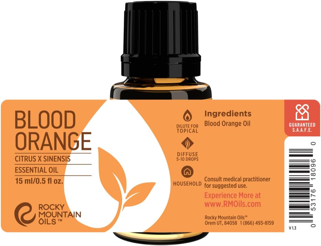 Rocky Mountain Oils - Blood Orange-15ml | Citrus x sinensis |Essential Oil