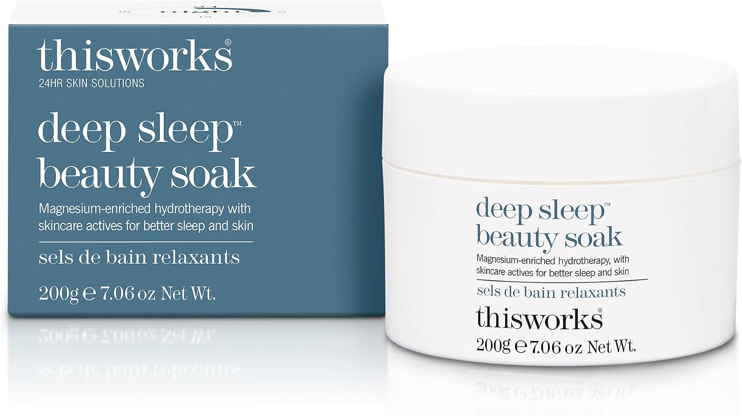 This Works Deep Sleep Beauty Bath Soak 200g - Luxury Bath Salts with Muscle Soothing Minerals Magnesium and Zinc, with Vitamin E for Brighter Skin