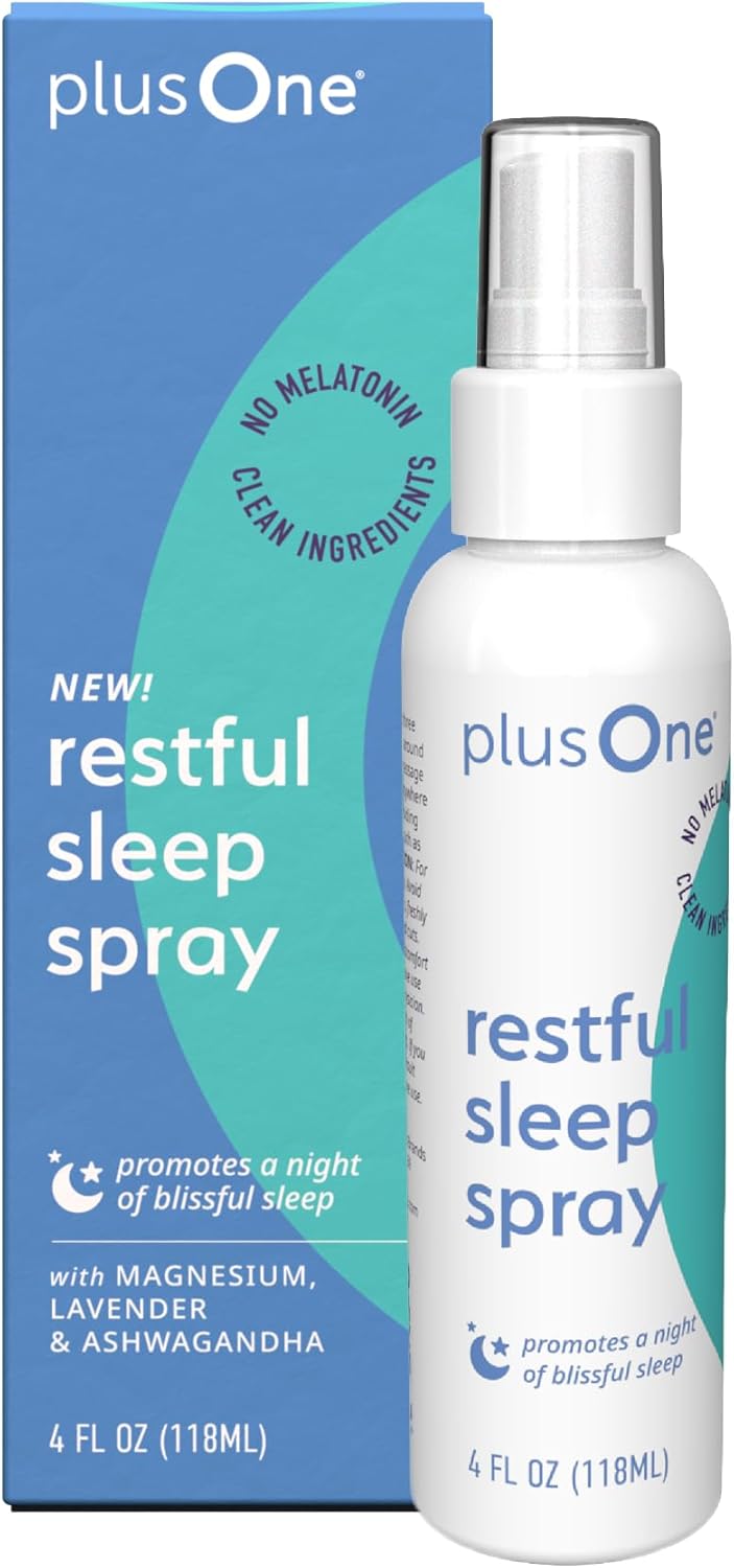 Plus One Blissful Sleep Spray – Magnesium, Lavender & Ashwagandha for Relaxation, Calm & Rest – Hormone-Free, Fragrance-Free, Menopause-Friendly Aromatherapy Mist