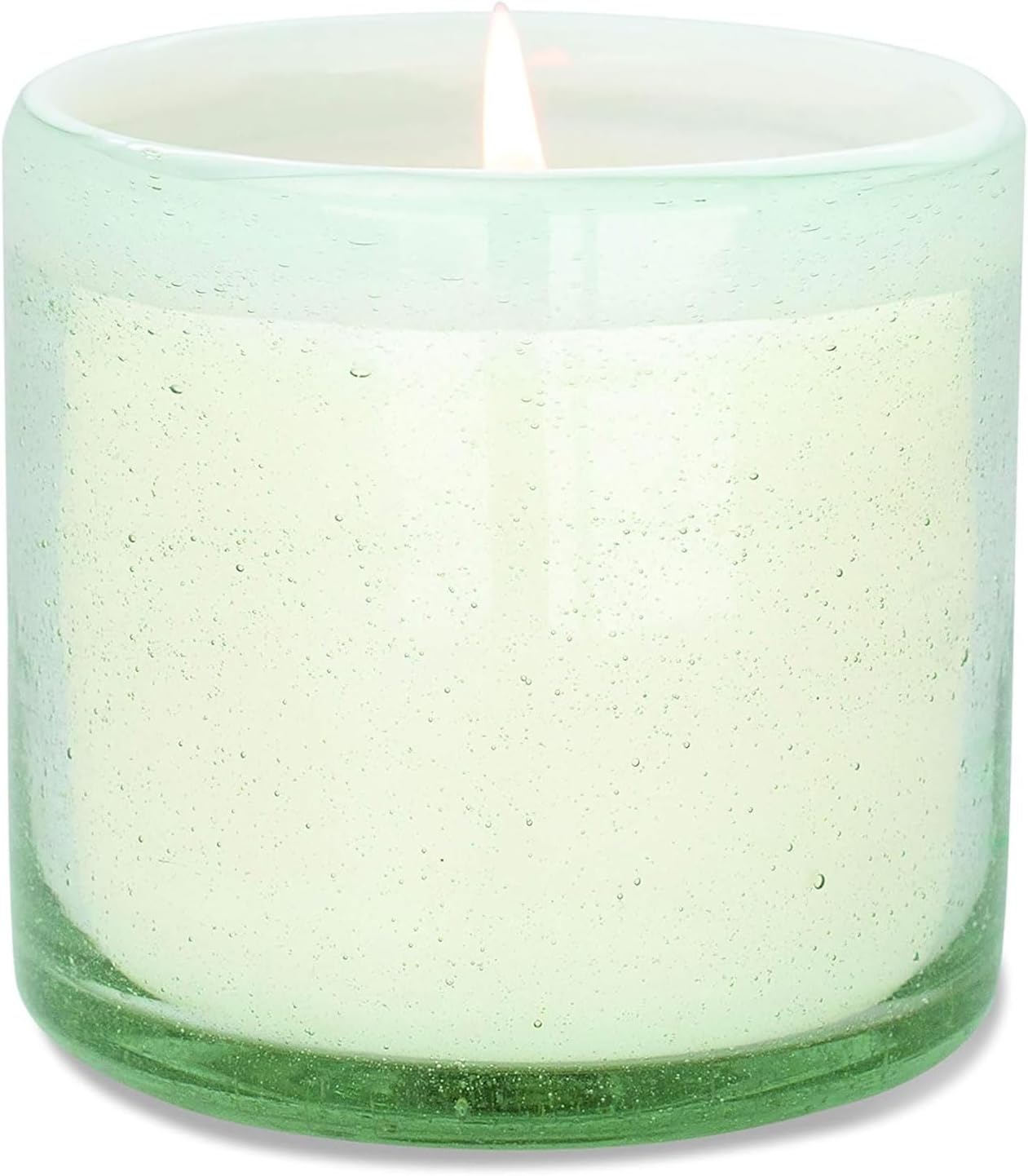 Paddywax La Playa, Amber + Coconut Scented Candle in Reusable Hand-Blown Bubble Glass, Soy Wax Candle with Approx. 40 Hour Burn Time, Decorative Gift Candle for Home, Amber + Coconut, 9 oz