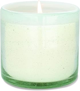Paddywax La Playa, Amber + Coconut Scented Candle in Reusable Hand-Blown Bubble Glass, Soy Wax Candle with Approx. 40 Hour Burn Time, Decorative Gift Candle for Home, Amber + Coconut, 9 oz
