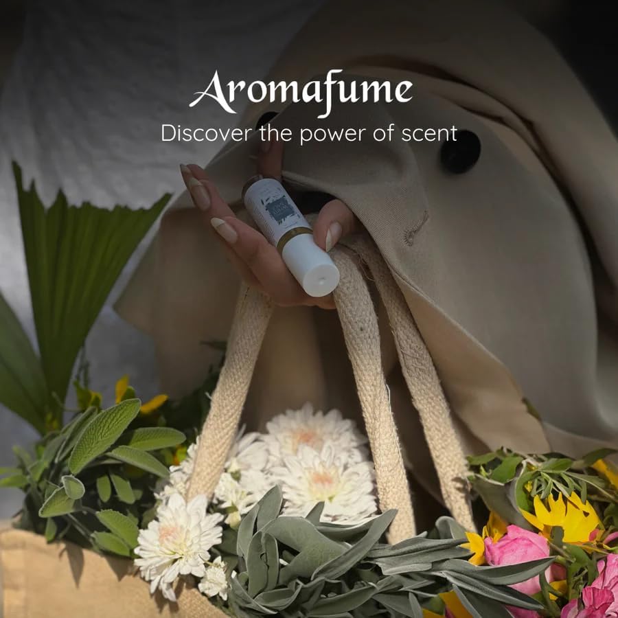 White Sage & Frankincense Essential Oil Roll-On Blend by Aromafume | 10ml/0.33 fl oz | Aromatherapy Oil for Cleansing Negative Energy & Protection | Ethically sourced | Sage Oil for Smokeless Smudging