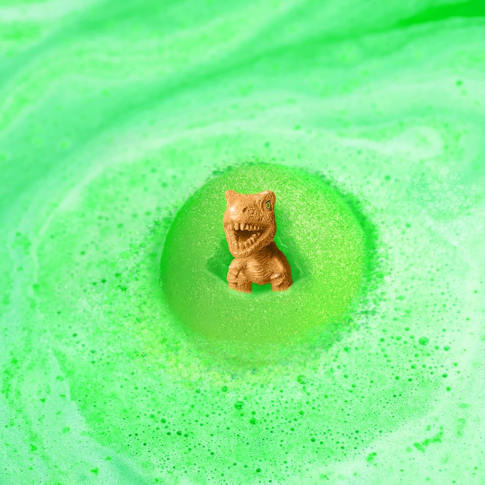 Zimpli Kids Large Dino Surprise Bath Bomb, 1 of 6 Surprise Dinosaur Toys to Collect, One per Baff Bomb, Mystery Toys for Boys & Girls, Collectable Gifts for Kids Aged 3 and up