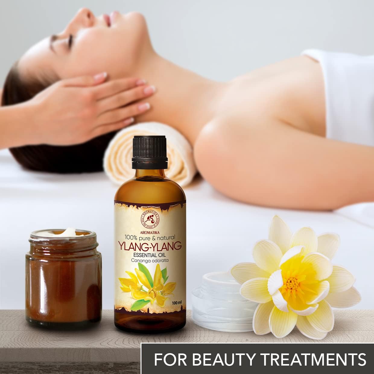 Ylang Ylang Essential Oil 3.4 Fl Oz - Cananga Odorata - Aromatherapy Essential Oils - 100% Pure Oil for - Skin & Hair Care - Oil Diffusers - Humidifier - Good Mood - Relaxation Gift for Women