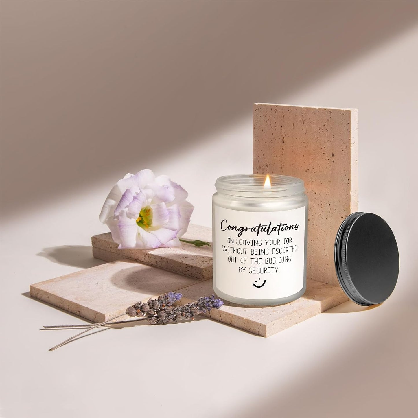 Farewell Gifts for Coworkers, Coworker Leaving Gifts for Women - Lavender Scented Candle, Goodbye Going Away New Job Gift Ideas, Congratulations Retirement Gift for Women Men