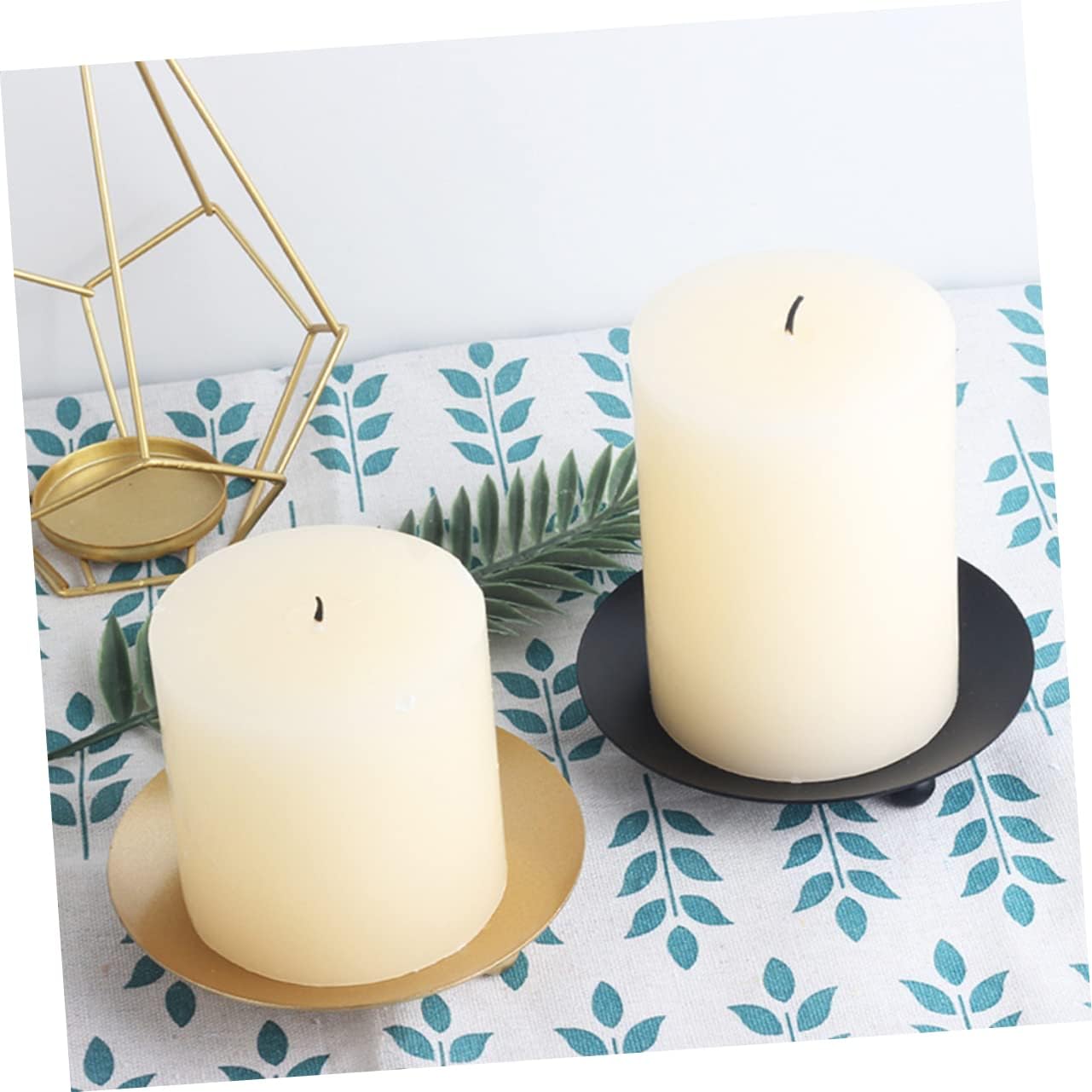 1pc Gold Iron Candle Tray Base Elegant Storage Tray for Wedding Decor High-Temperature Resistant Design Simple Stylish for Restaurants Parties and Home Decor
