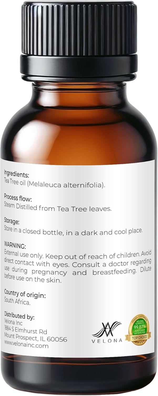Tea Tree Essential Oil by Velona - 0.5 Fl Oz | Therapeutic Grade for Aromatherapy Diffuser Undiluted