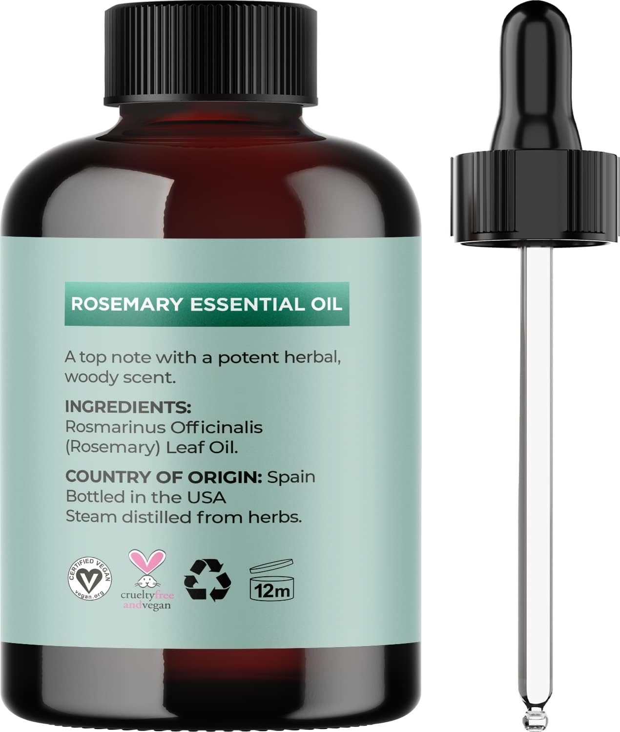Premium Hair Oils for Hair Growth - Pure Peppermint and Rosemary Oil for Hair Growth - Hair Treatment Oils Set with Rosemary Essential Oil and Peppermint Essential Oil 4 Fl Oz Each