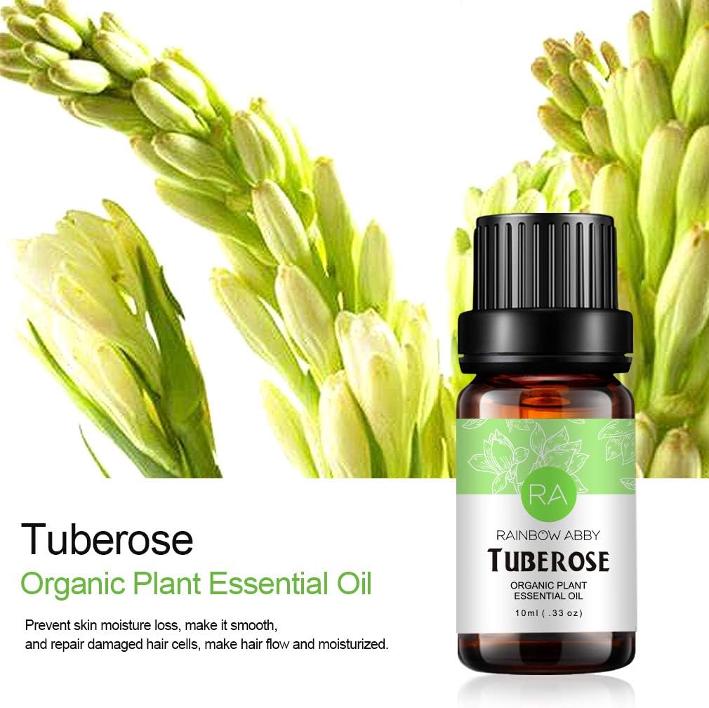 2 Pack Tuberose Essential Oil 100% Pure Oganic Plant Natrual Flower Essential Oil for Diffuser Message Skin Care 2X10ML