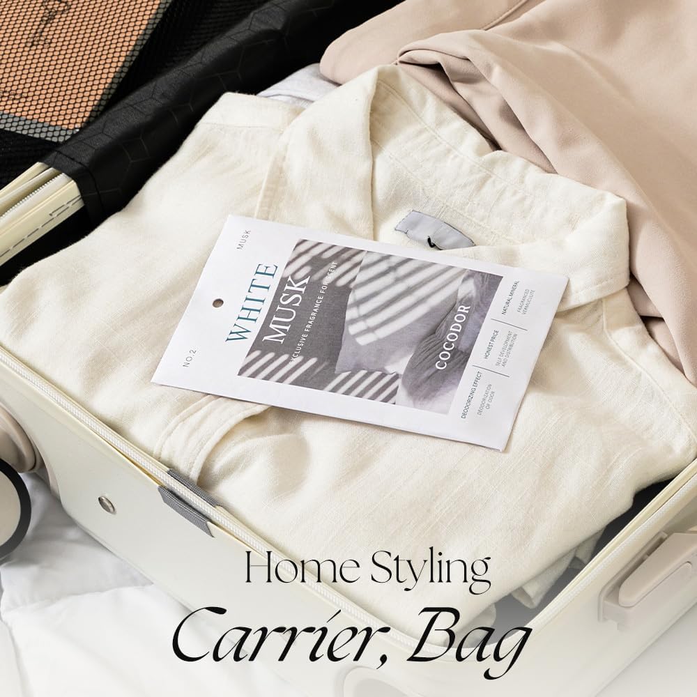 COCODOR 10 Packs White Floral Scented Sachets/Air Freshener Sachets Bags for Drawers, Closet, Cars, Long-Lasting Deodorizers Fresh Scents, Home Fragrance