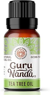 GuruNanda Tea Tree Essential Oil (0.5 Fl Oz) - 100% Pure, Natural and Undiluted Essential Oil for Diffusers - Perfect for Aromatherapy, Massages & DIY Recipes - Helps in Skin and Hair Care