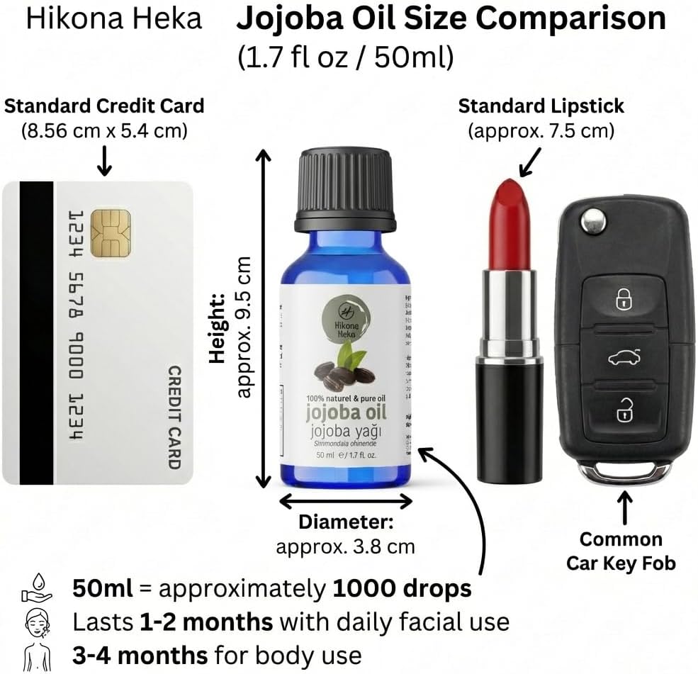 Jojoba Oil for Skin, Hair & Nails – Carrier Oils Set, Jojoba, Monoi & Apricot Kernel, 100% Pure Cold Pressed, Carrier Oil for Essential Oils Mixing, 1.7 fl oz Each, 3-Pack