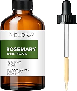velona Rosemary Essential Oil - 4 Fl Oz | Therapeutic Grade | for Aromatherapy Diffuser, Massage, Skincare, Haircare, Soapmaking