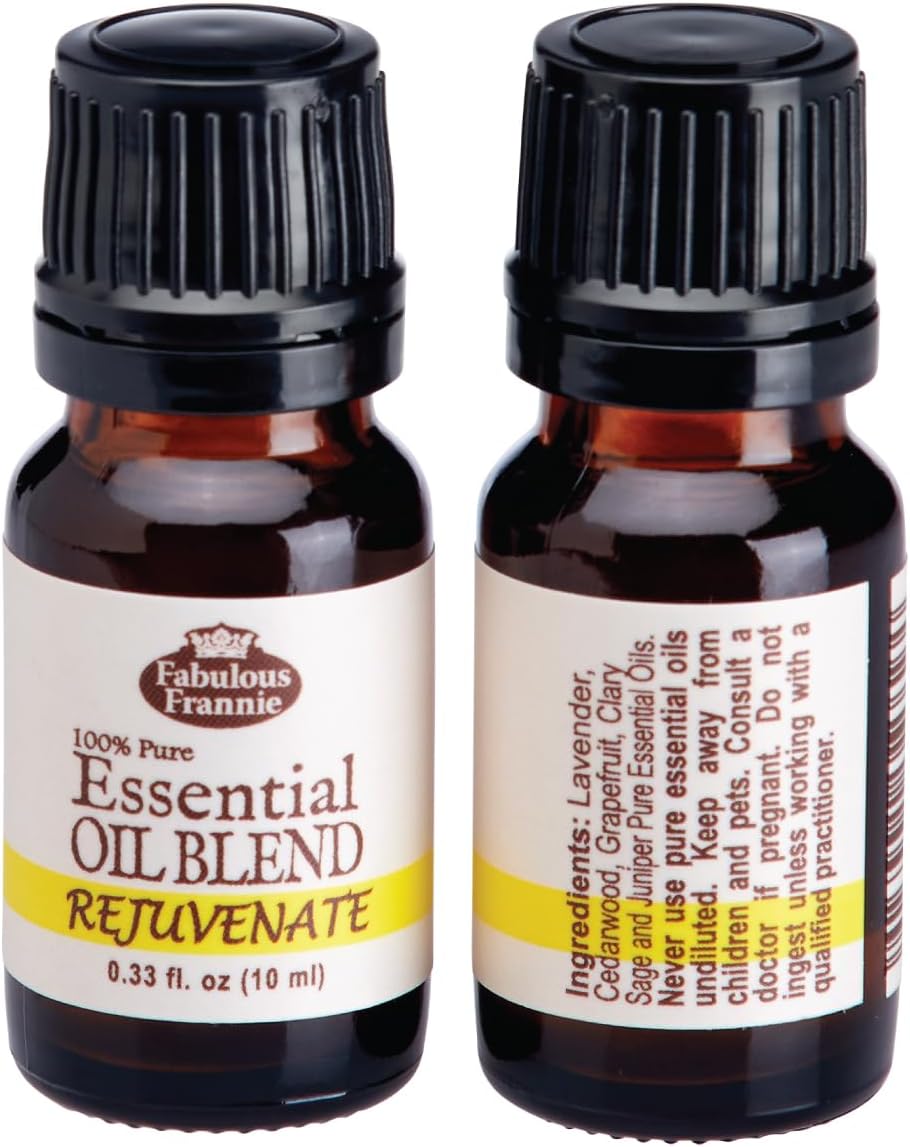 Fabulous Frannie Rejuvenate Pure Essential Oil Blend with Grapefruit, Juniper, Cedarwood and Clary Sage10ml (.33oz)