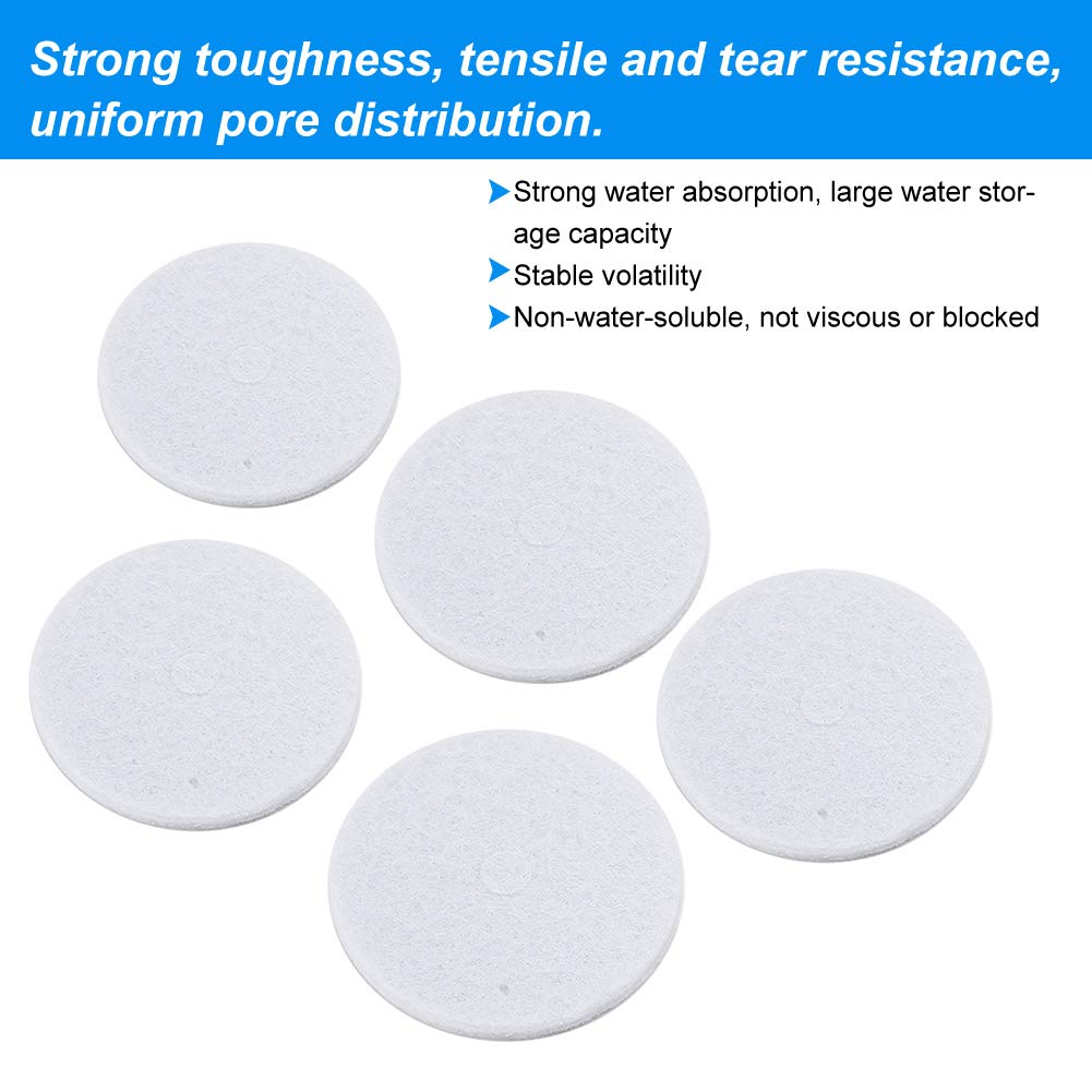 5PCS Aromatherapy Cotton Pads, Portable Essential Oil Diffuser Round Essential Oil Refill Pads Reusable Aroma Therapy Pads for Bathroom, Office, Bedroom and Other Places