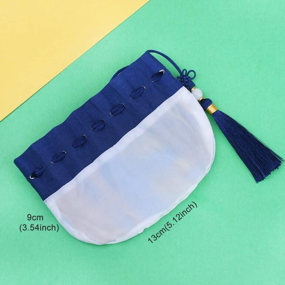 6 Pcs Chinese Sachet Silk Brocade Coin Bags Pouches with Drawstring Jewelry Gift Bag Aromatherapy Bag,Random Color
