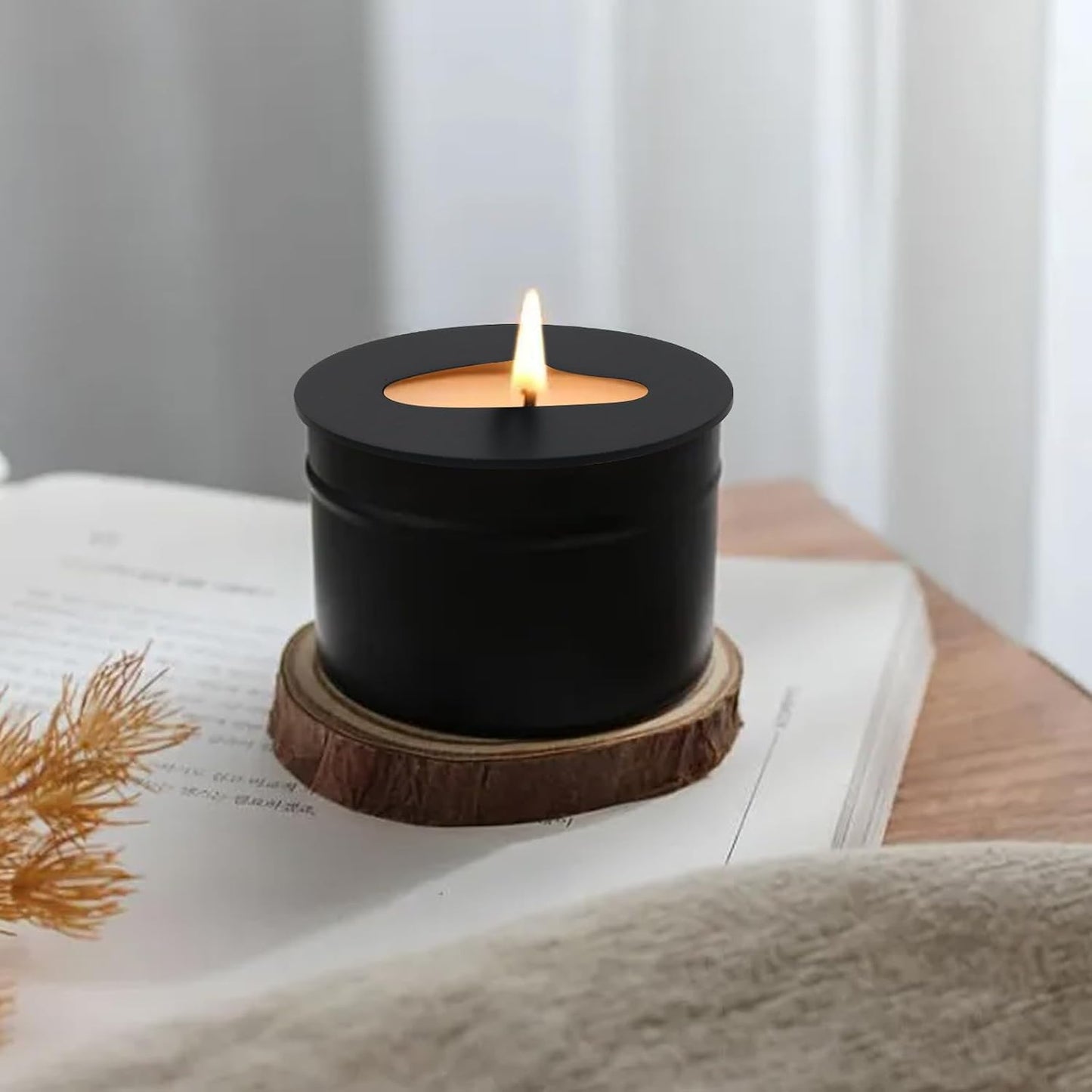 Dia 3.15" Candle Cover Black Cloud Candle Jar Lid Stainless Steel Candle Topper Candle Cover Sleeve
