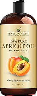 Handcraft Blends Apricot Kernel Oil - Cold-Pressed 16 Fl Oz - 100% Pure and Natural - Premium Grade Carrier for Skin and Hair - Hair and Body - Massage - Hexane-Free