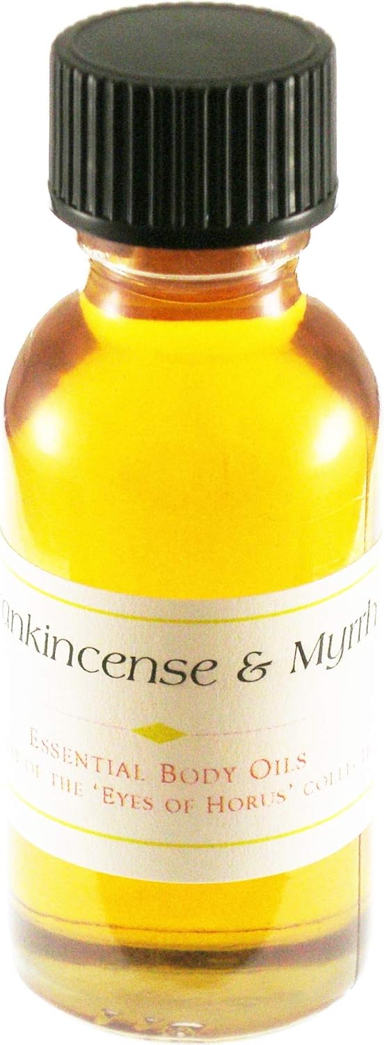 Frankincense & Myrrh Scented Body Oil Fragrance [Regular Cap - Brown - 1 oz.] - ID#6322