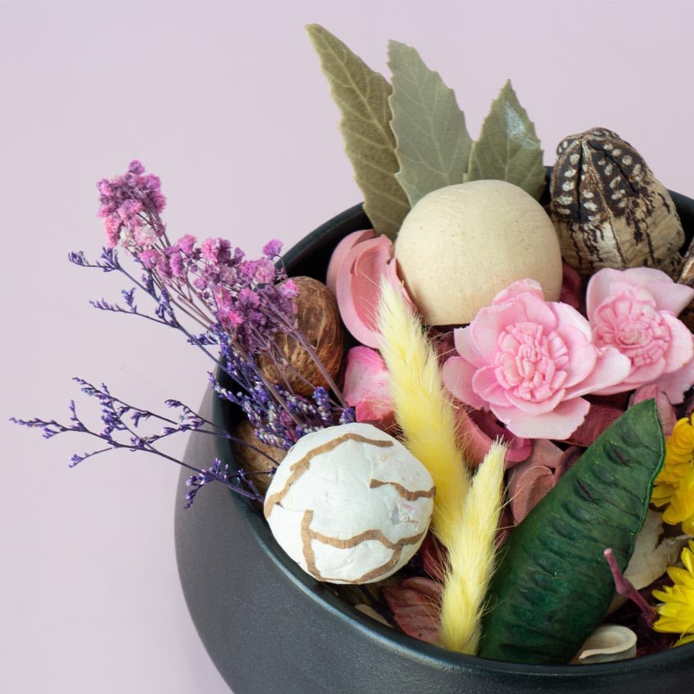 Qingbei Rina Potpourri Bags,Lavender/Rose Scent Potpourri Bowl Filler, Spring Decorative Dried Flowers,Home Fragrance Sachet Petals,Pink Vase Fillers(20 oz)