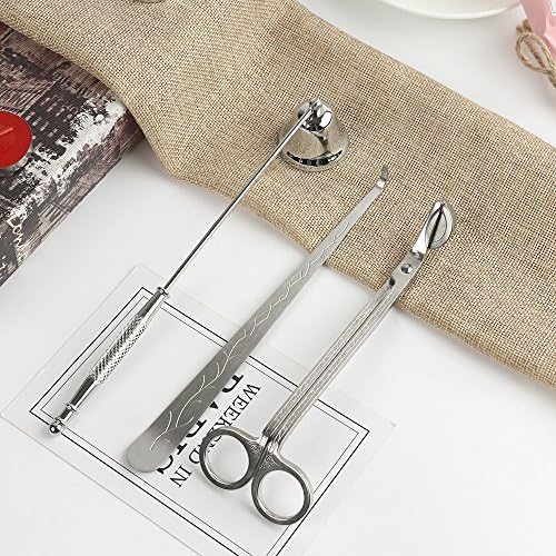 Candle Accessory Gift Pack,3 in 1 Candle Accessories Set with Candle Bell Snuffers, Wick Trimmer and Candle Wick Dipper