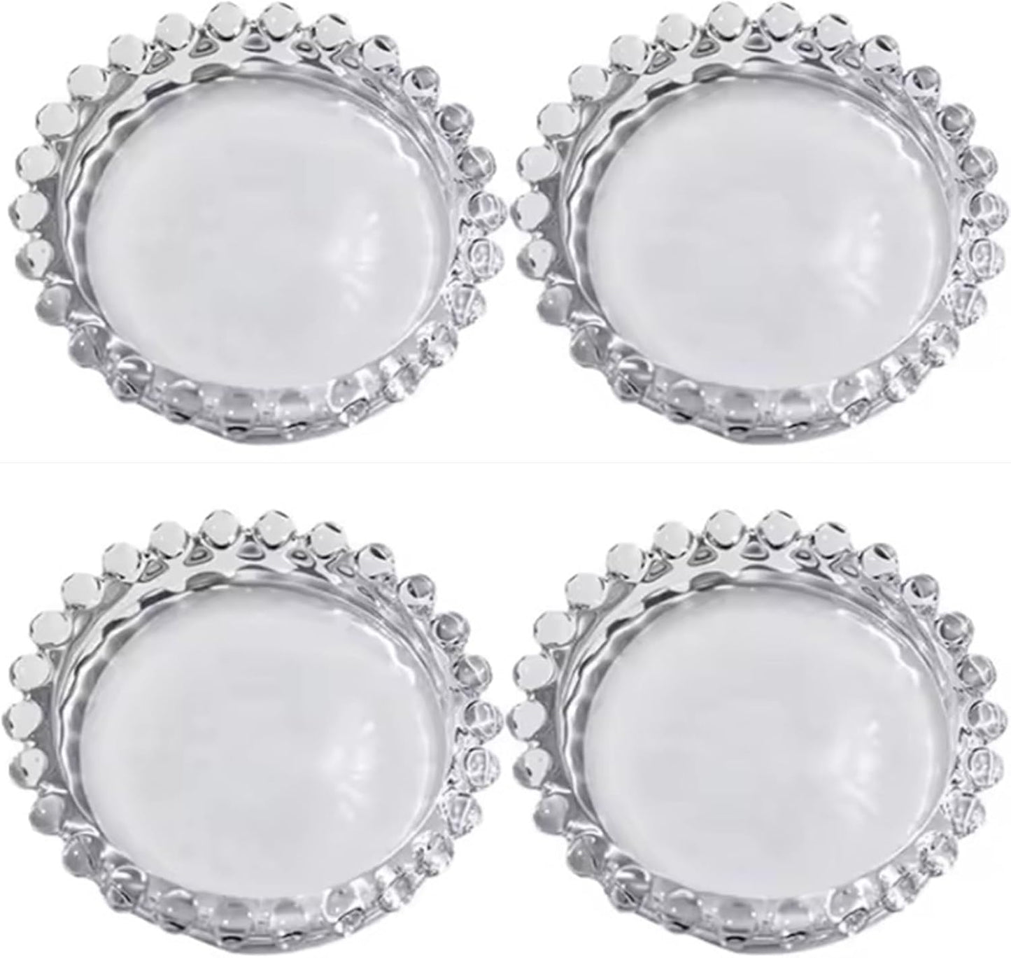 Transparent Acrylic Candle Plate Candlestick Tray Holder, 3.74'' Clear Round Aromatherapy Pillar Plates for Dining Table Wedding Home Use (4Pcs Acrylic Plate)