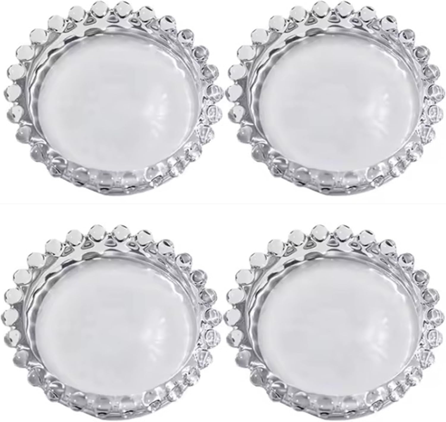 Transparent Acrylic Candle Plate Candlestick Tray Holder, 3.74'' Clear Round Aromatherapy Pillar Plates for Dining Table Wedding Home Use (4Pcs Acrylic Plate)