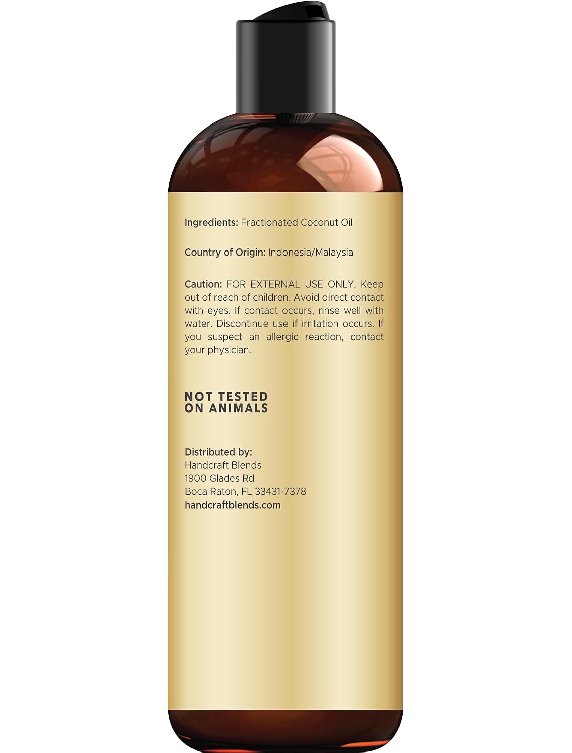 Handcraft Blends Fractionated Coconut Oil - 8 Fl Oz