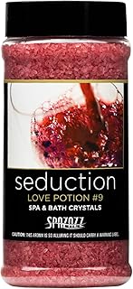 Spazazz Couples Romance Gift Set- Hot Tub Aromatherapy Spa Crystals with Minerals, 17-Ounce, Love Potion No.9 Seduction | Bath Salts Scents & Fragrances