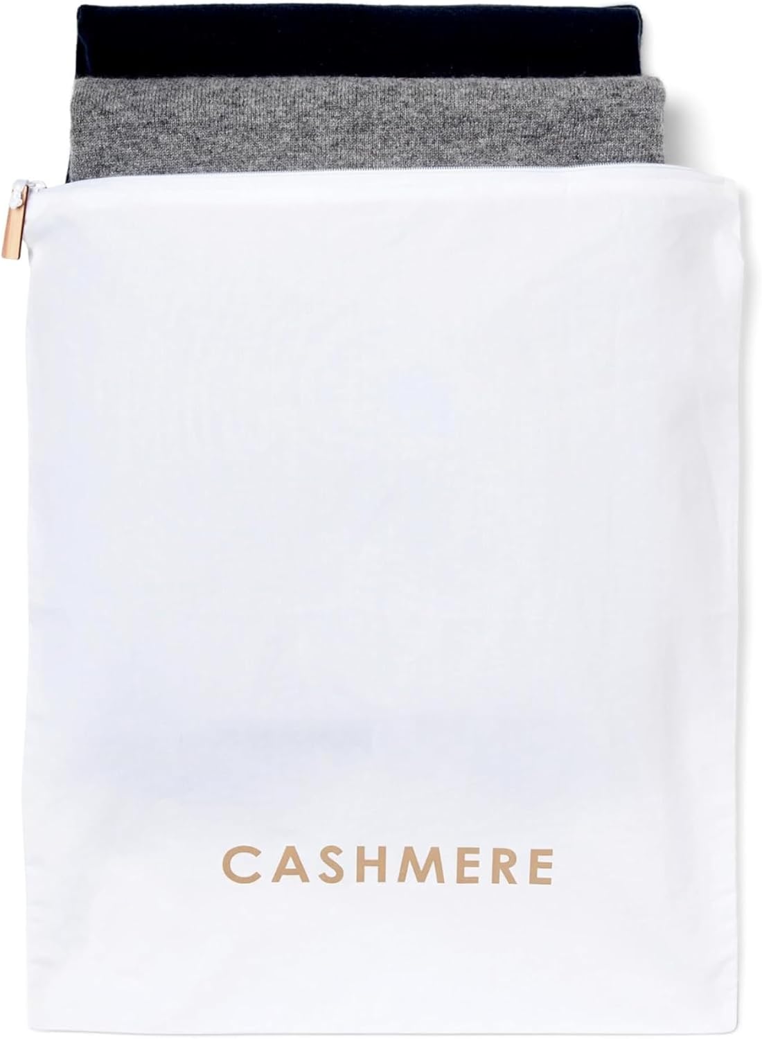 Cashmere Wool Sweater Storage Bag Pouch Set with integrated Cedar Wood