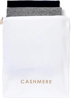 Cashmere Wool Sweater Storage Bag Pouch Set with integrated Cedar Wood