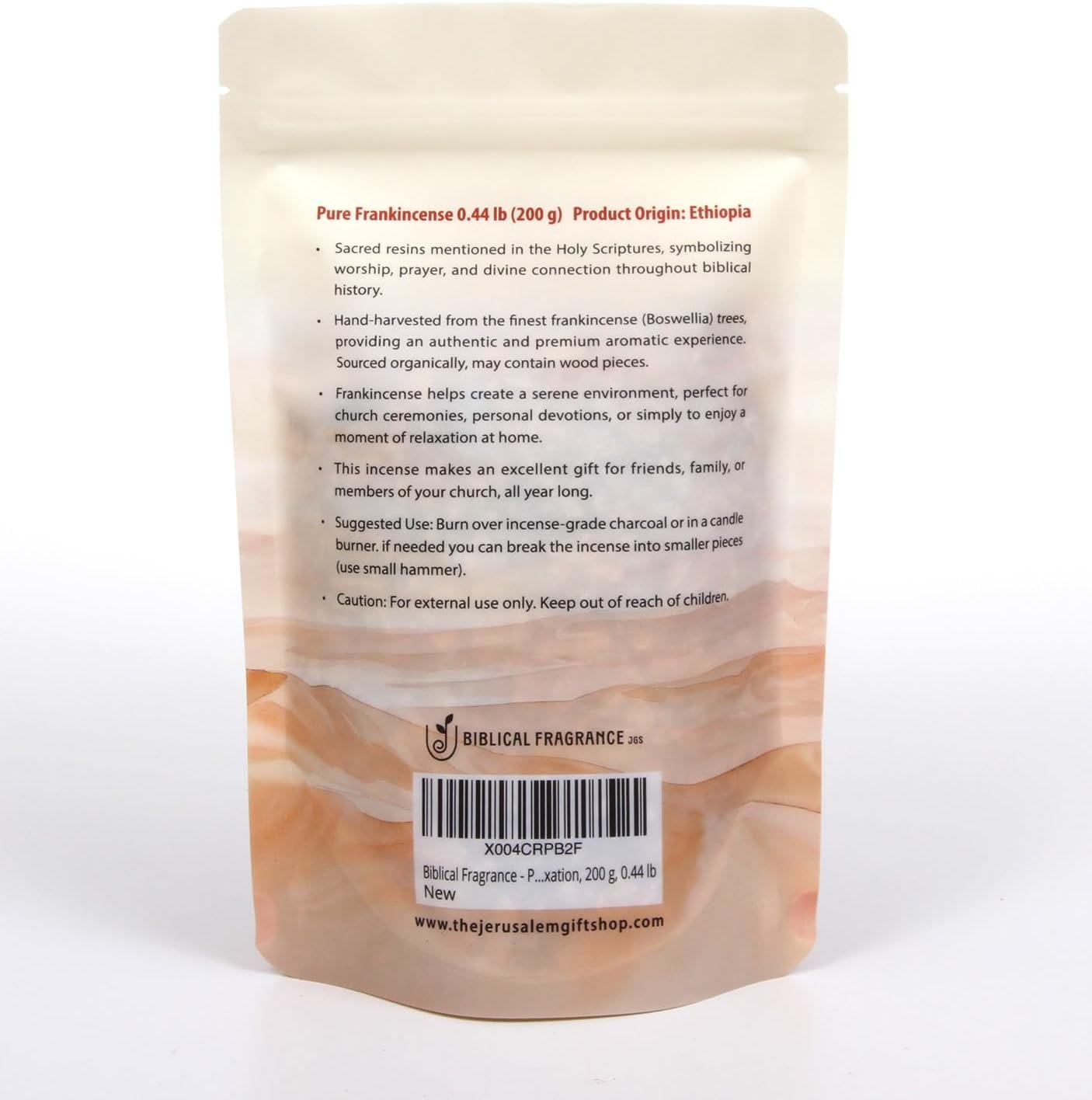 Biblical Fragrance – Premium Frankincense Incense Grains – Natural & Pure Aromatic Tears for Church Worship, Prayer & Meditation, 200 g / 0.44 lb