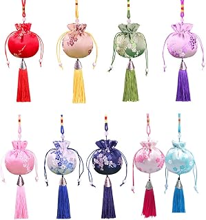 Snadulor 30 Pcs Drawstring Sachet Bags,Chinese Sachet Silk Brocade Coin Bags Pouches with Drawstring Jewelry Gift Bag Candy Sachet Bag.