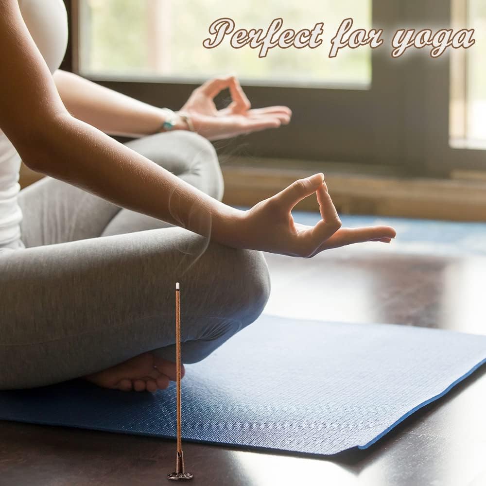 Incense Burner, 3Pcs Red Copper Cone Holder Bowl-Shape Incense Burner for Joss Stick, Tower Incense, Incense Coil (3 Styles)